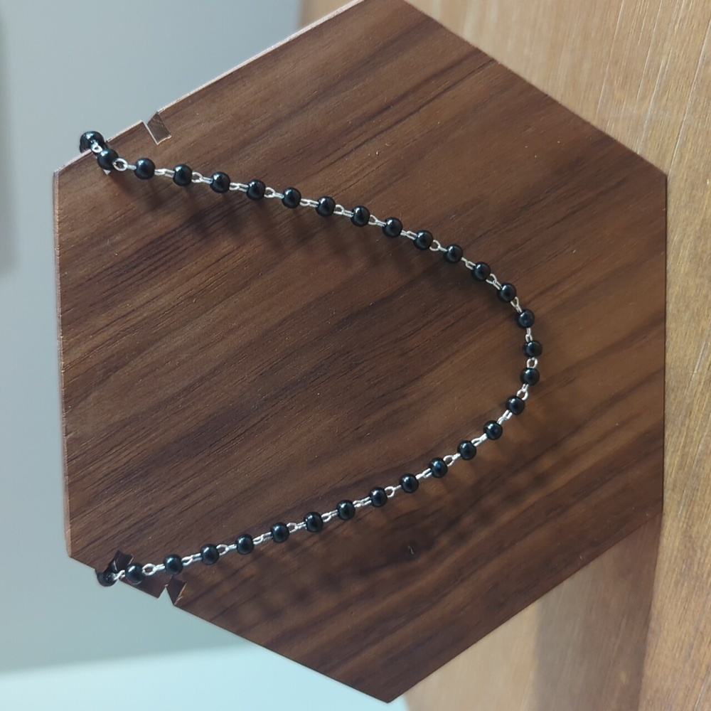 Black resin chocker necklace - 7"​